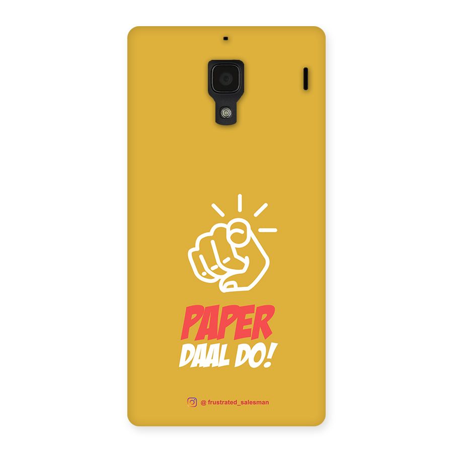 Paper Daal Do Mustard Yellow Back Case for Redmi 1S