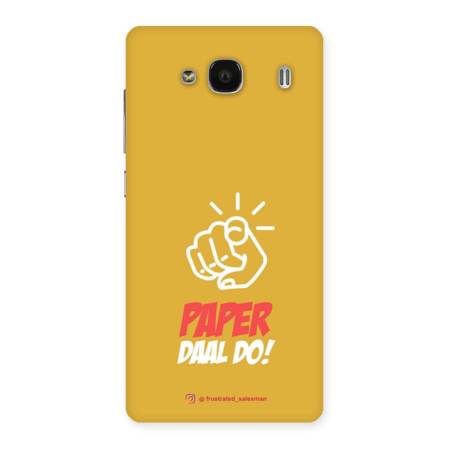 Paper Daal Do Mustard Yellow Back Case for Redmi 2