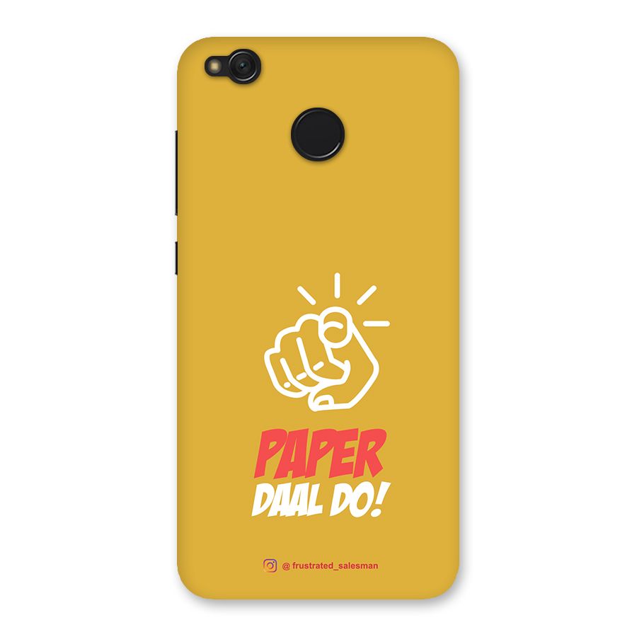 Paper Daal Do Mustard Yellow Back Case for Redmi 4