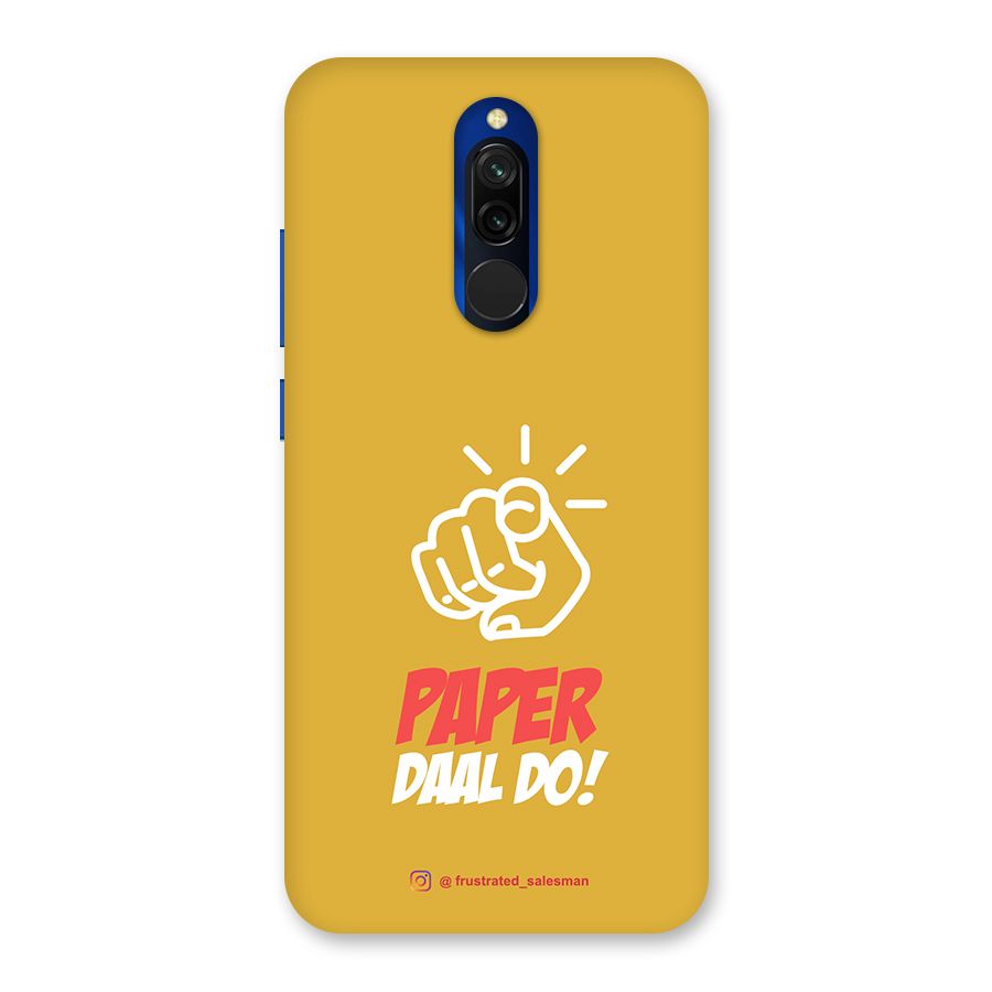 Paper Daal Do Mustard Yellow Back Case for Redmi 8
