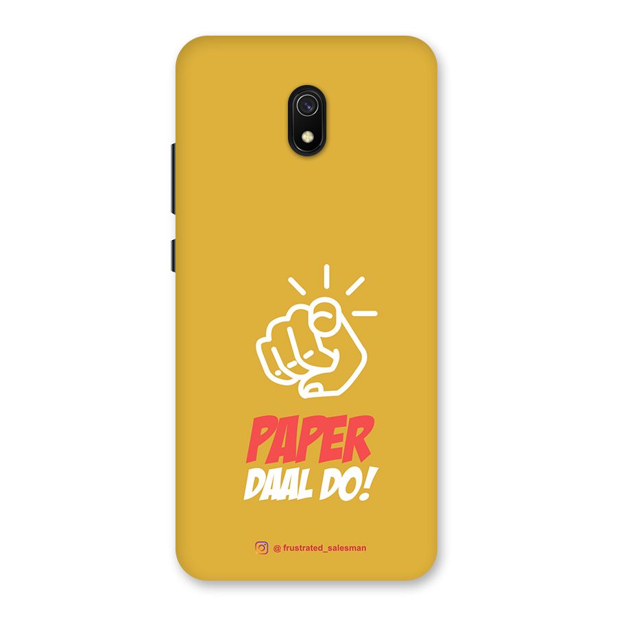 Paper Daal Do Mustard Yellow Back Case for Redmi 8A