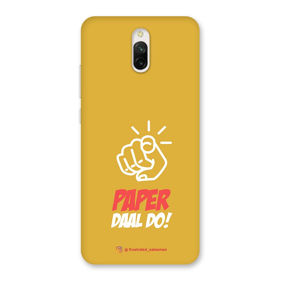 Paper Daal Do Mustard Yellow Back Case for Redmi 8A Dual