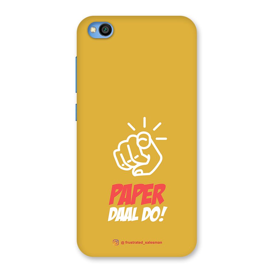 Paper Daal Do Mustard Yellow Back Case for Redmi Go
