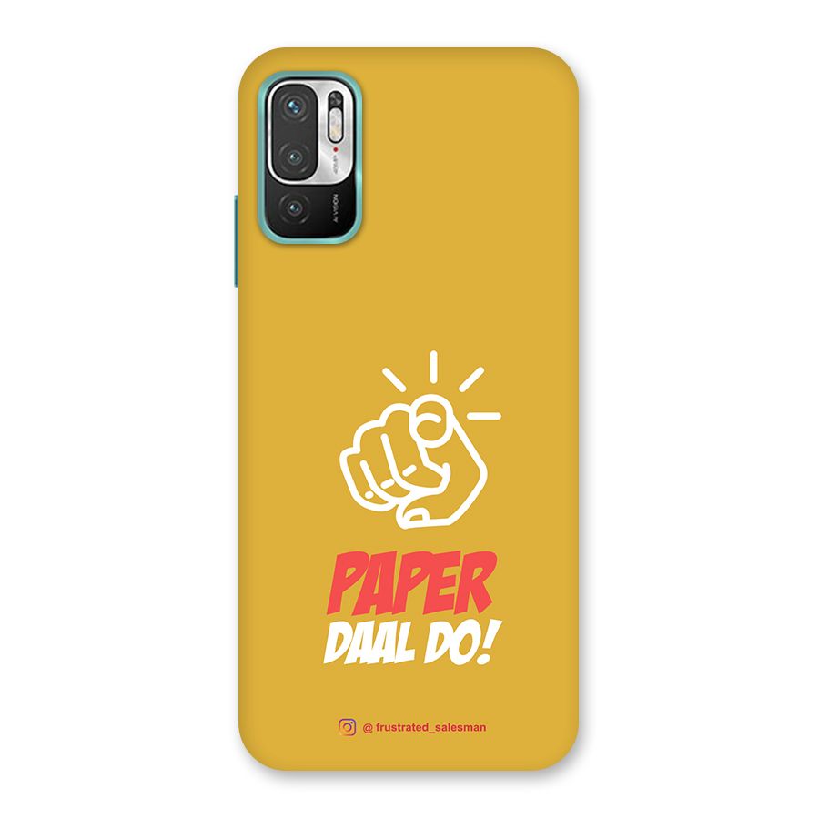 Paper Daal Do Mustard Yellow Back Case for Redmi Note 10T 5G