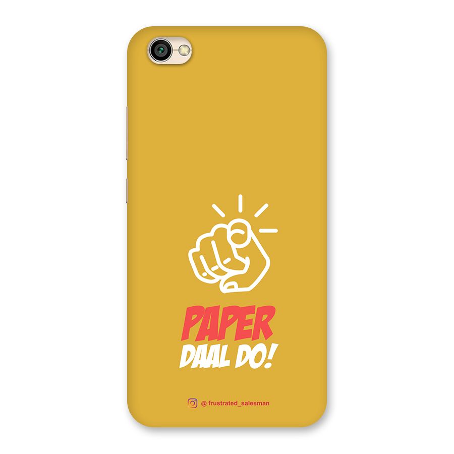 Paper Daal Do Mustard Yellow Back Case for Redmi Y1 Lite