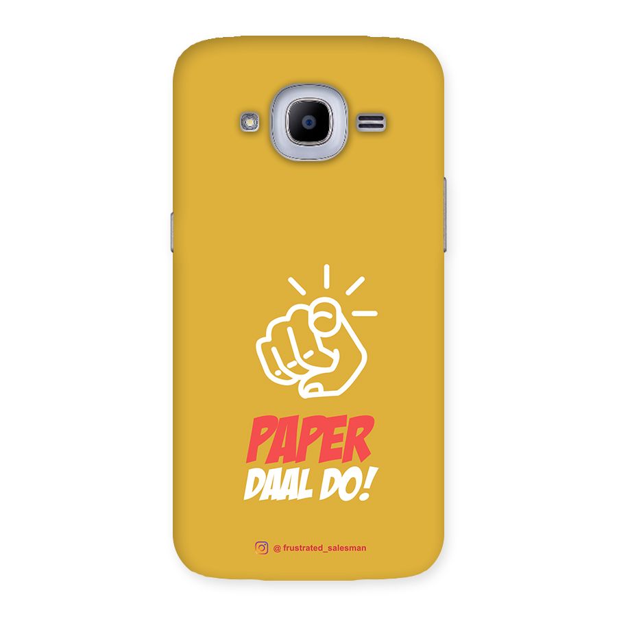 Paper Daal Do Mustard Yellow Back Case for Samsung Galaxy J2 2016