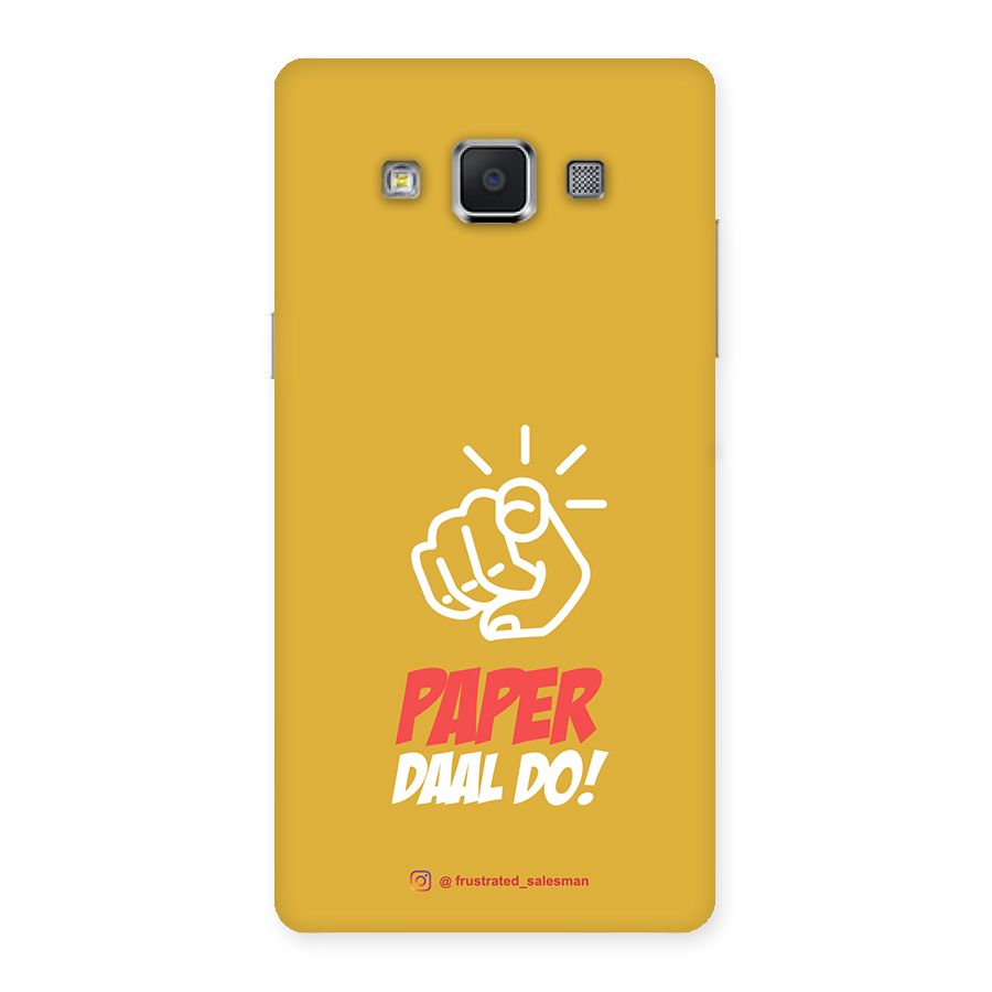 Paper Daal Do Mustard Yellow Back Case for Samsung Galaxy A5
