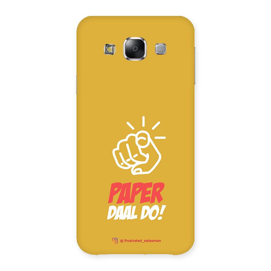 Paper Daal Do Mustard Yellow Back Case for Samsung Galaxy E5