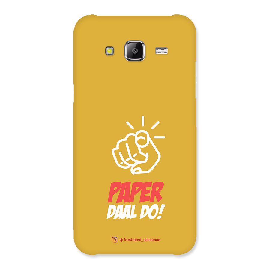 Paper Daal Do Mustard Yellow Back Case for Samsung Galaxy J5