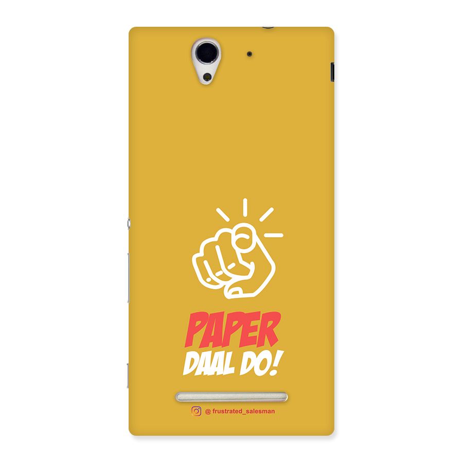 Paper Daal Do Mustard Yellow Back Case for Sony Xperia C3