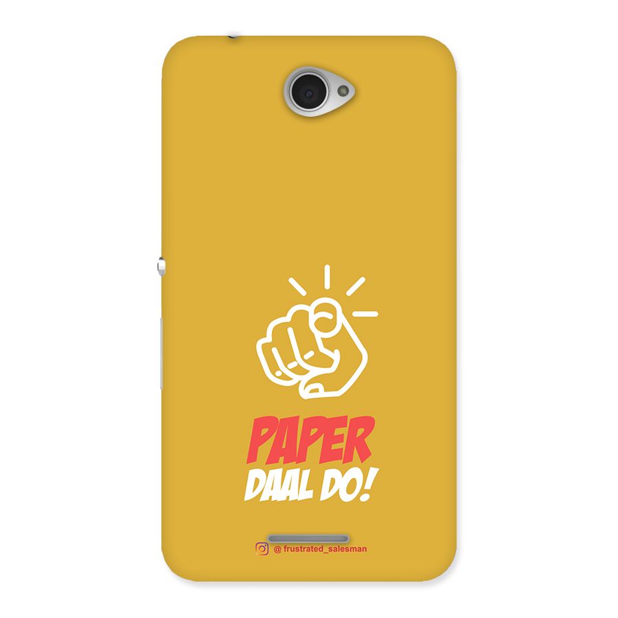 Paper Daal Do Mustard Yellow Back Case for Sony Xperia E4