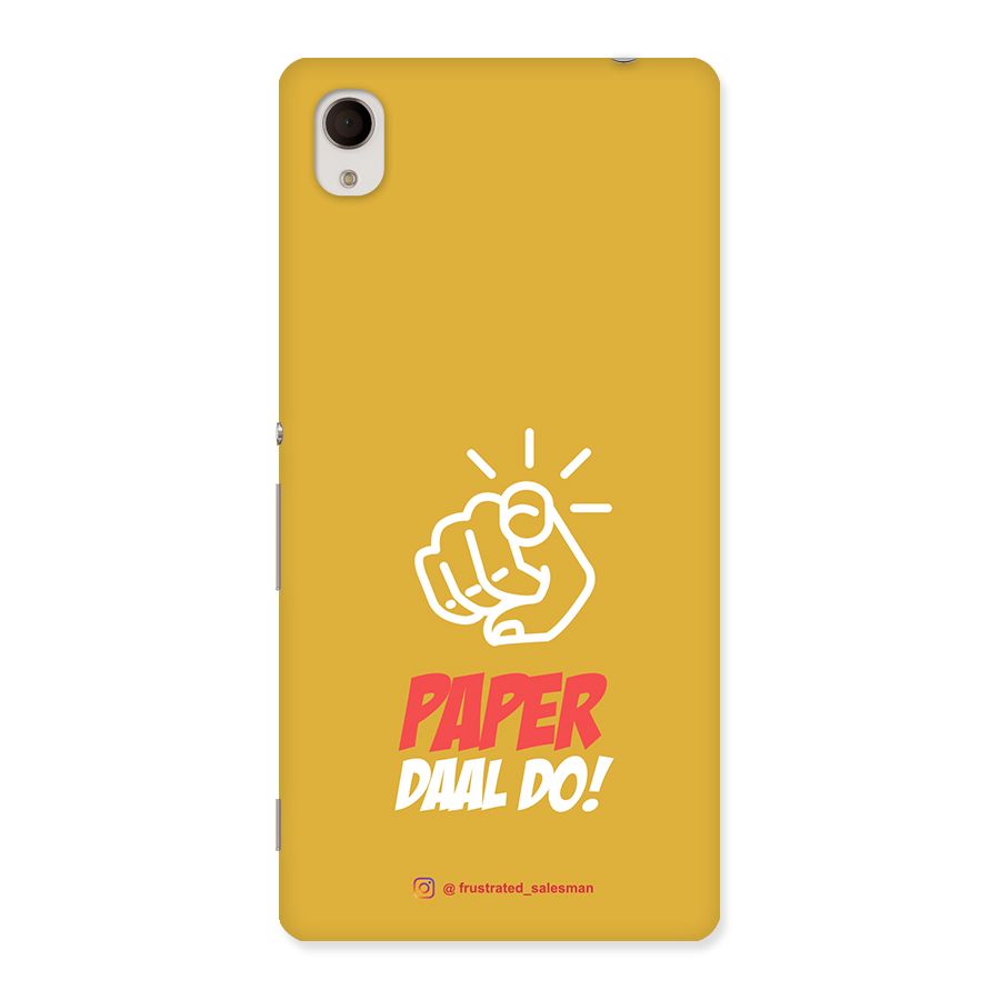 Paper Daal Do Mustard Yellow Back Case for Sony Xperia M4