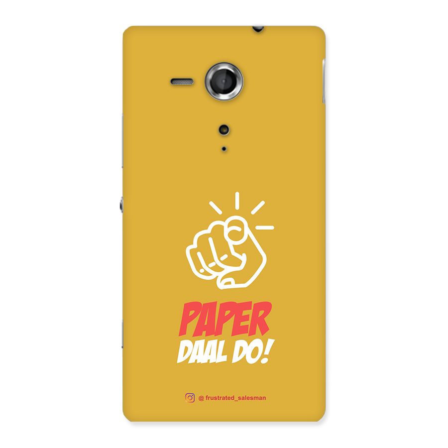 Paper Daal Do Mustard Yellow Back Case for Sony Xperia SP