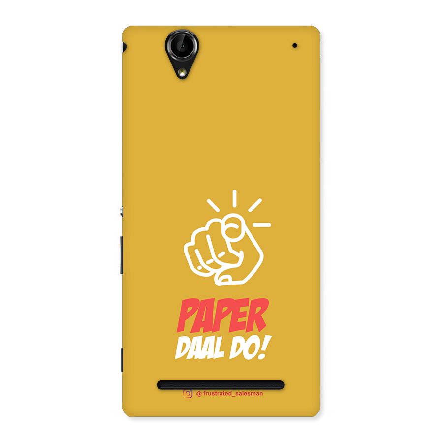 Paper Daal Do Mustard Yellow Back Case for Sony Xperia T2