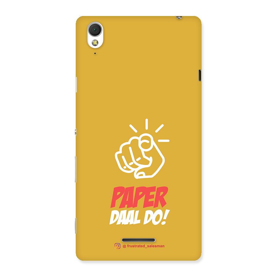 Paper Daal Do Mustard Yellow Back Case for Sony Xperia T3