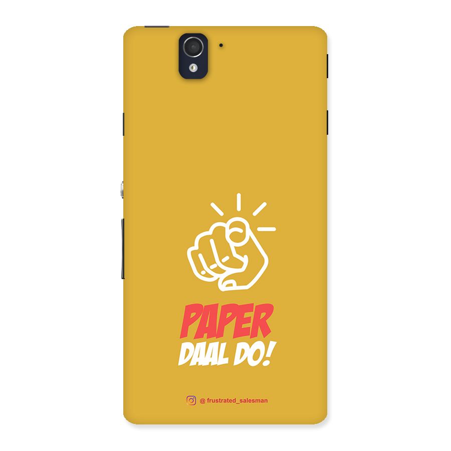 Paper Daal Do Mustard Yellow Back Case for Sony Xperia Z