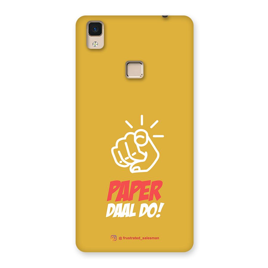 Paper Daal Do Mustard Yellow Back Case for V3 Max