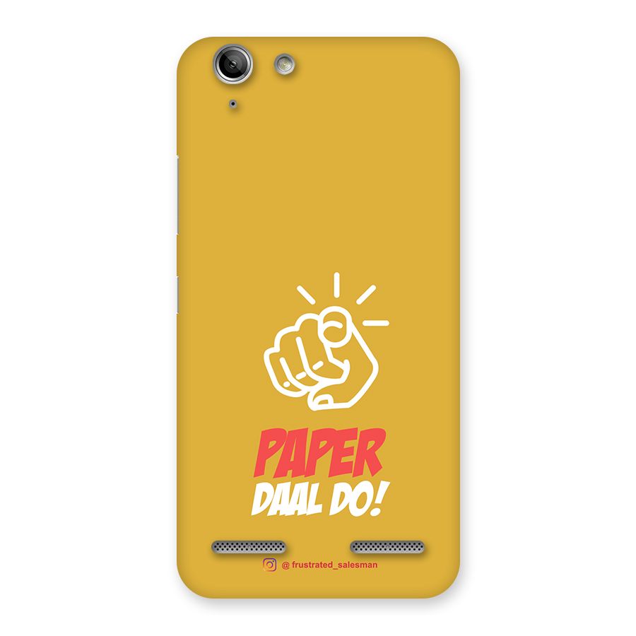 Paper Daal Do Mustard Yellow Back Case for Vibe K5