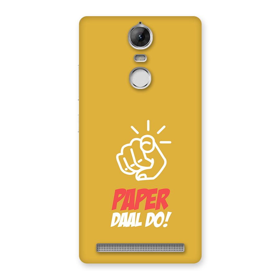 Paper Daal Do Mustard Yellow Back Case for Vibe K5 Note