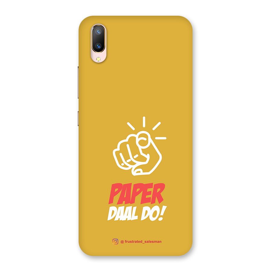 Paper Daal Do Mustard Yellow Back Case for Vivo V11 Pro