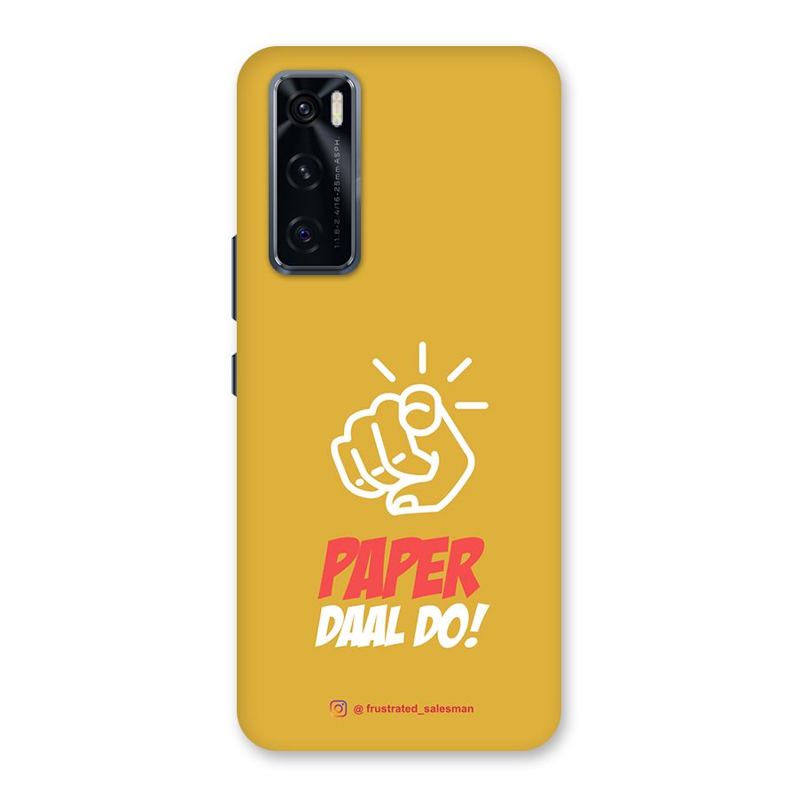 Paper Daal Do Mustard Yellow Back Case for Vivo V20 SE