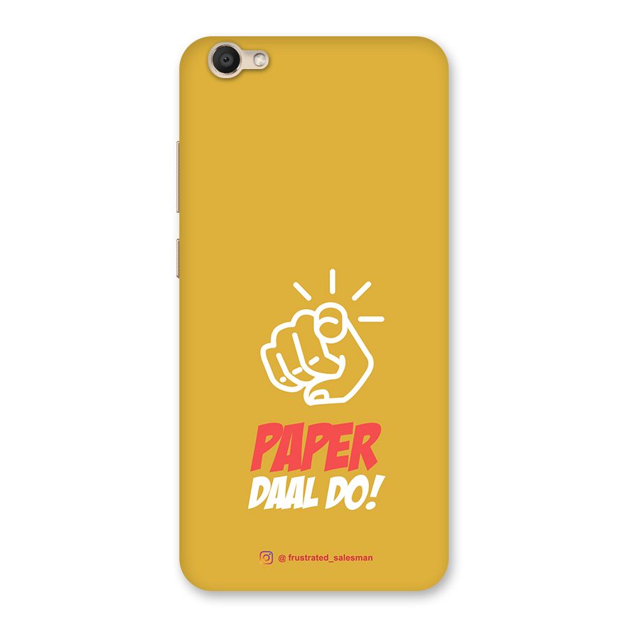 Paper Daal Do Mustard Yellow Back Case for Vivo V5