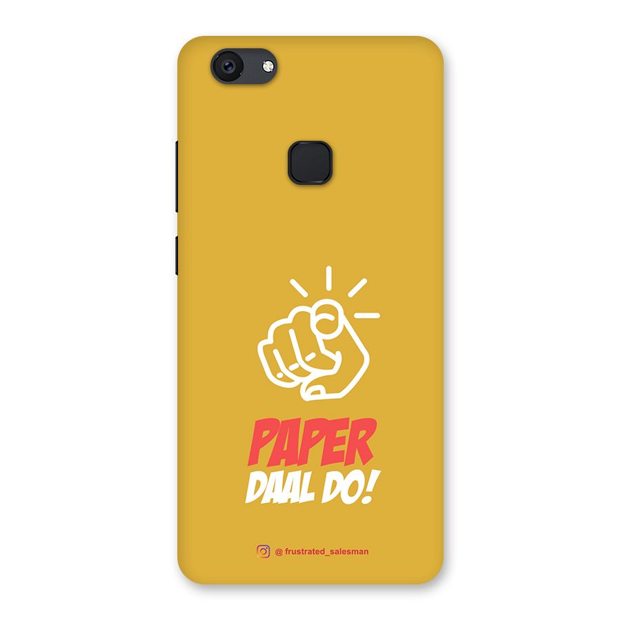 Paper Daal Do Mustard Yellow Back Case for Vivo V7 Plus