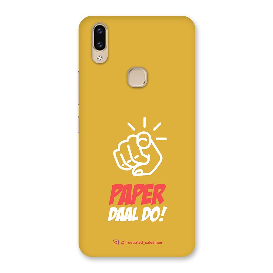 Paper Daal Do Mustard Yellow Back Case for Vivo V9 Youth
