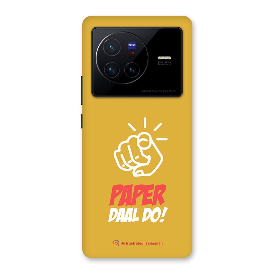 Paper Daal Do Mustard Yellow Back Case for Vivo X80