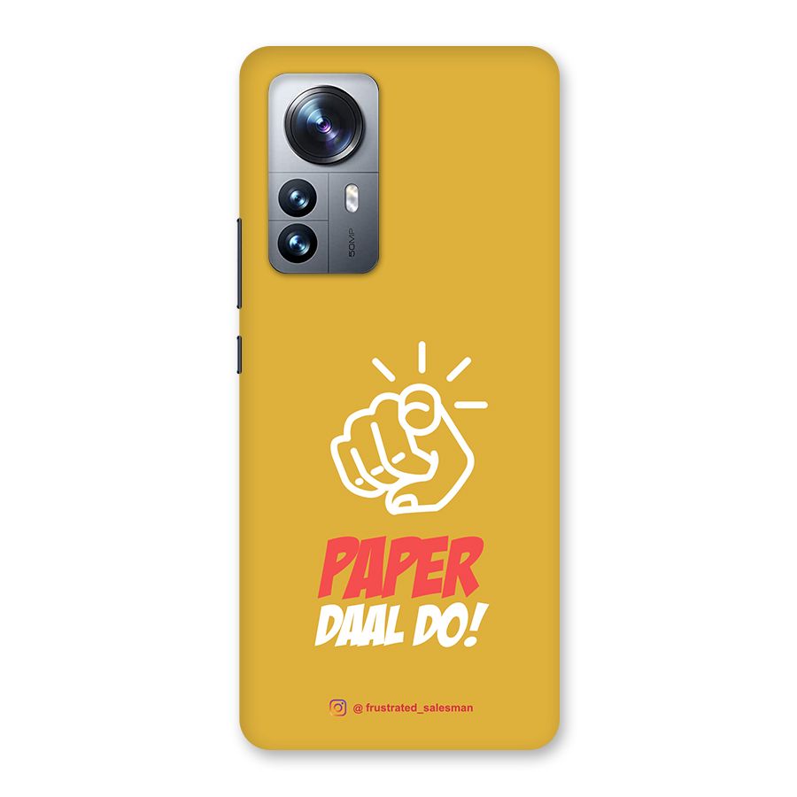 Paper Daal Do Mustard Yellow Back Case for Xiaomi 12 Pro