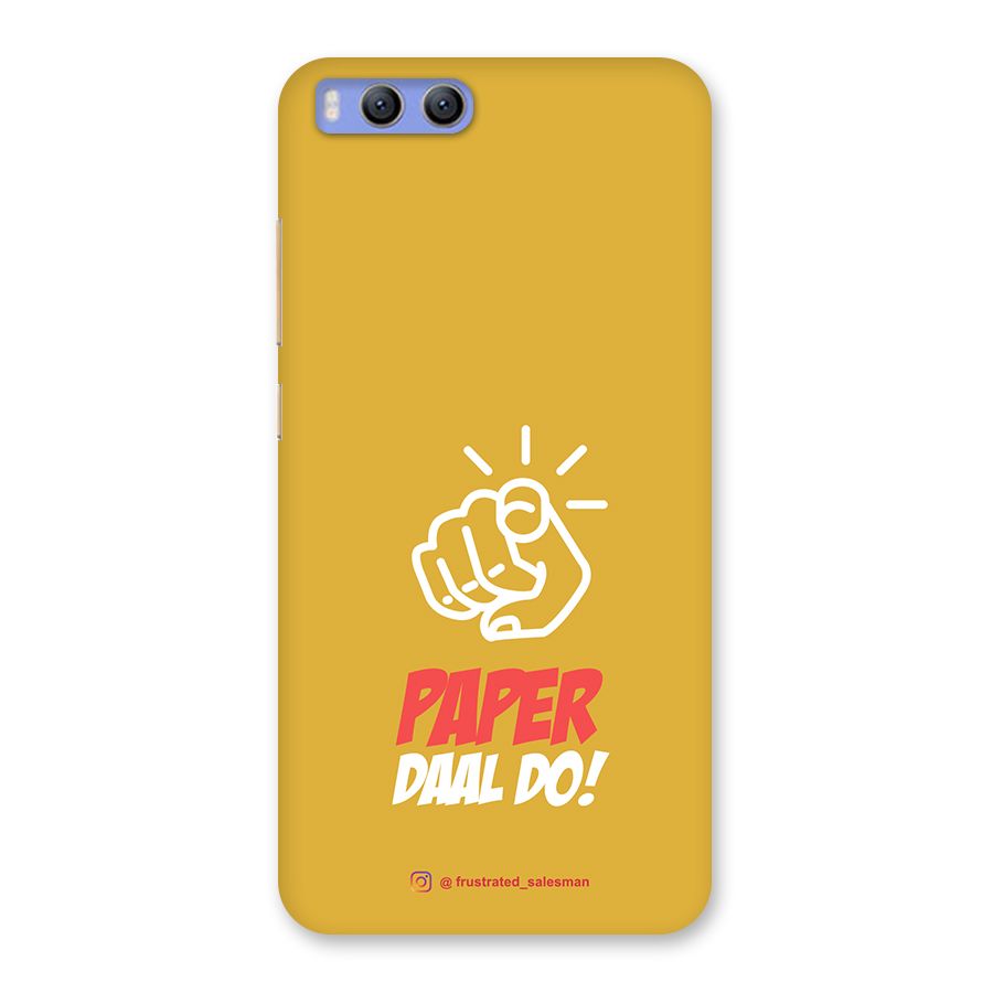 Paper Daal Do Mustard Yellow Back Case for Xiaomi Mi 6