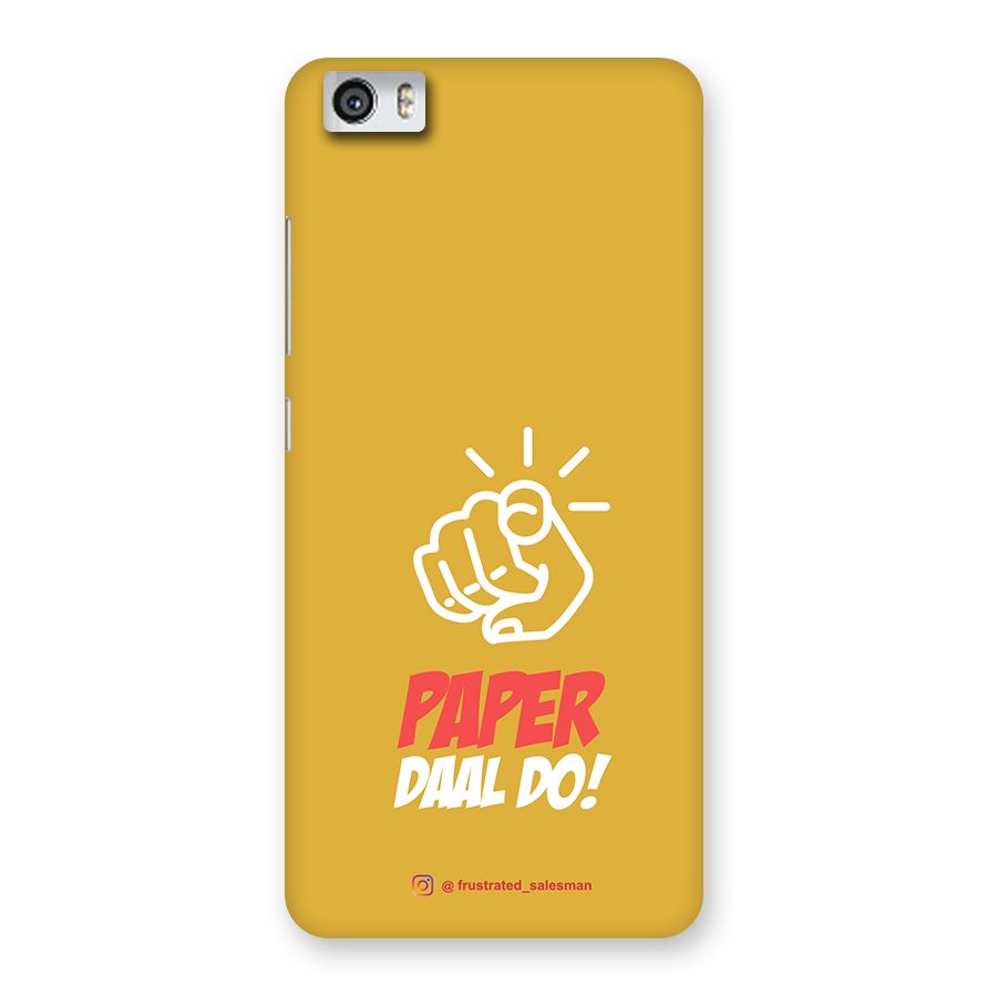 Paper Daal Do Mustard Yellow Back Case for Xiaomi Redmi Mi5