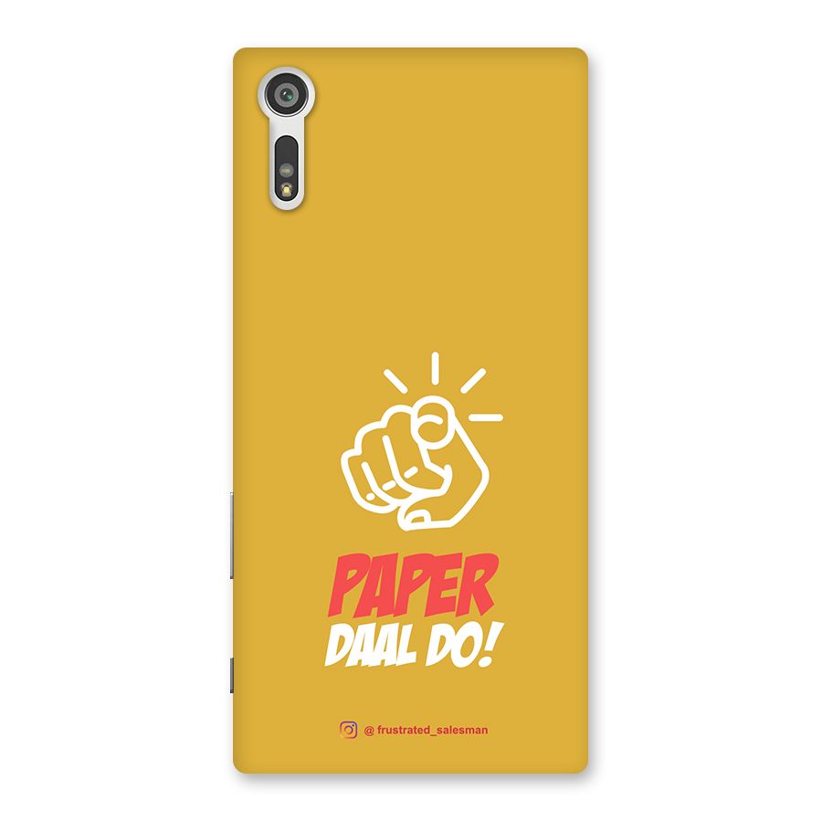 Paper Daal Do Mustard Yellow Back Case for Xperia XZ