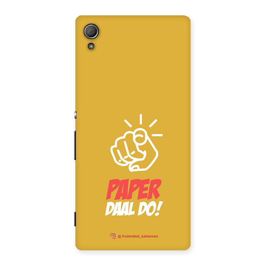 Paper Daal Do Mustard Yellow Back Case for Xperia Z3 Plus