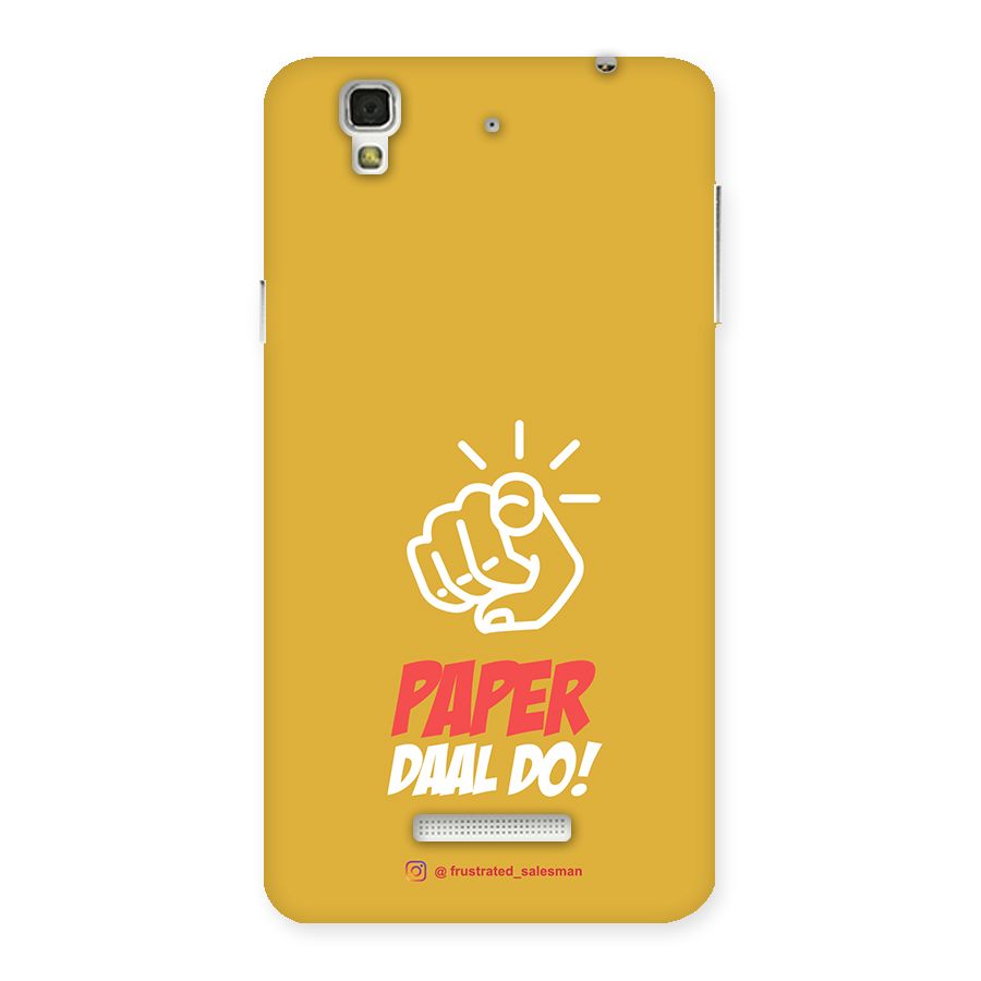 Paper Daal Do Mustard Yellow Back Case for Yu Yureka