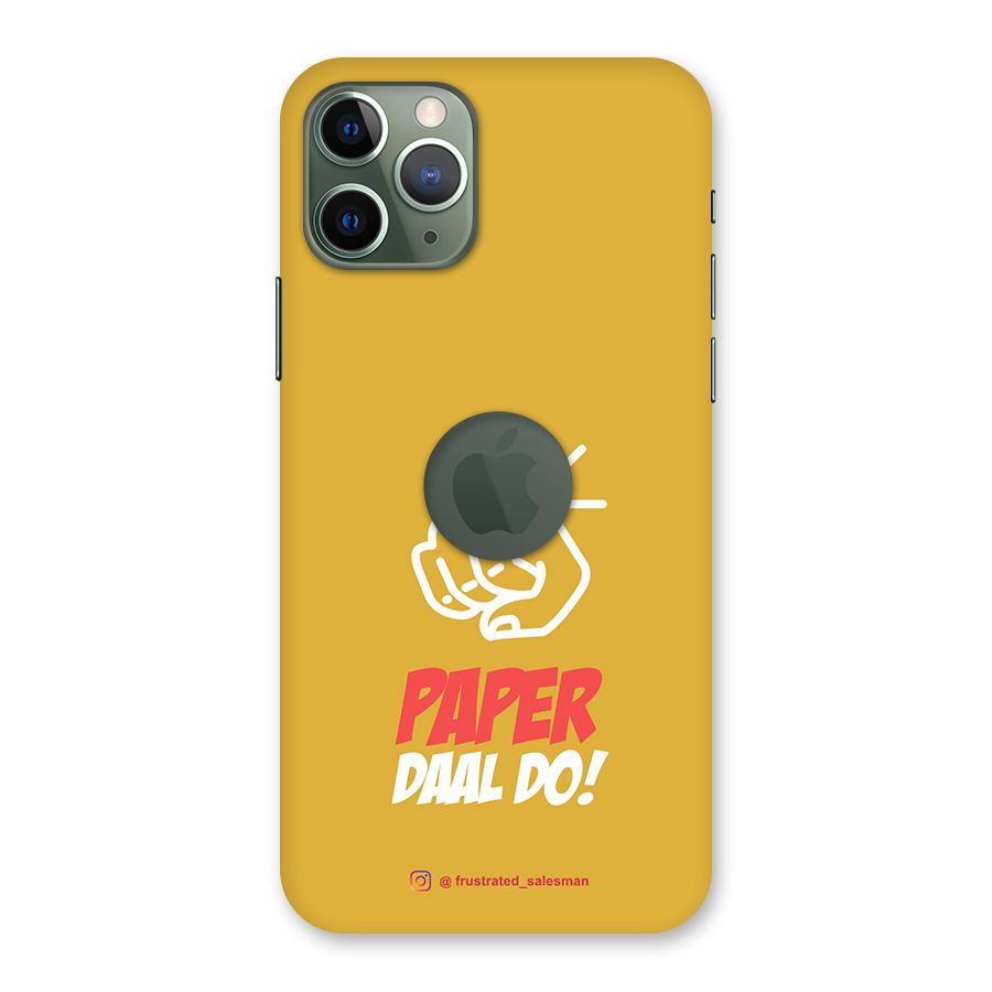 Paper Daal Do Mustard Yellow Back Case for iPhone 11 Pro Logo  Cut