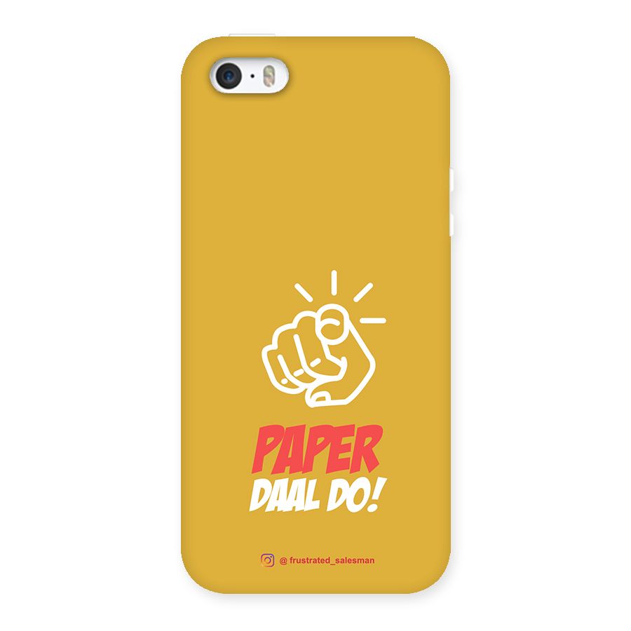 Paper Daal Do Mustard Yellow Back Case for iPhone 5 5S