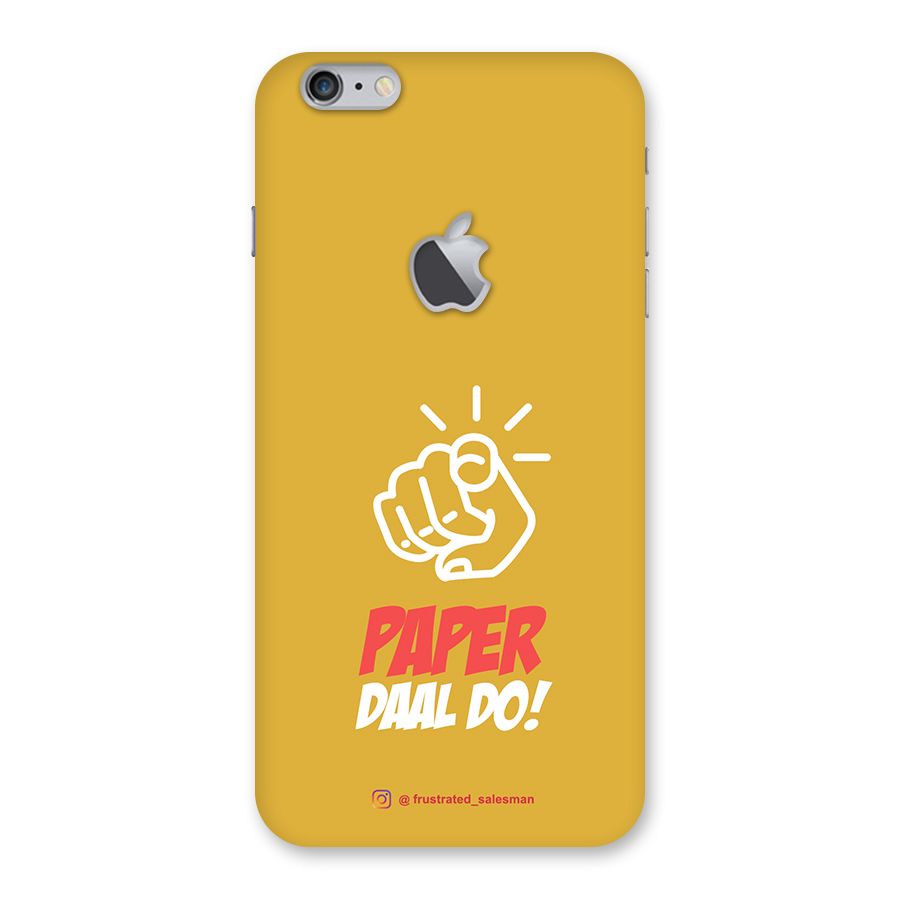 Paper Daal Do Mustard Yellow Back Case for iPhone 6 Plus 6S Plus Logo Cut