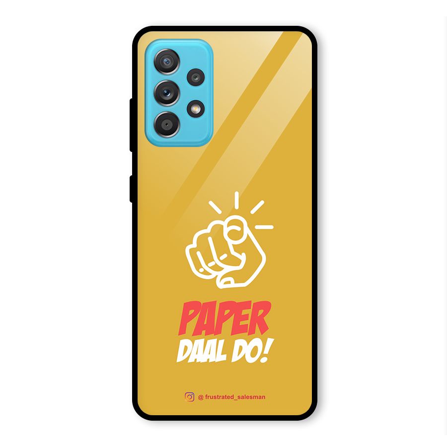 Paper Daal Do Mustard Yellow Glass Back Case for Galaxy A52s 5G