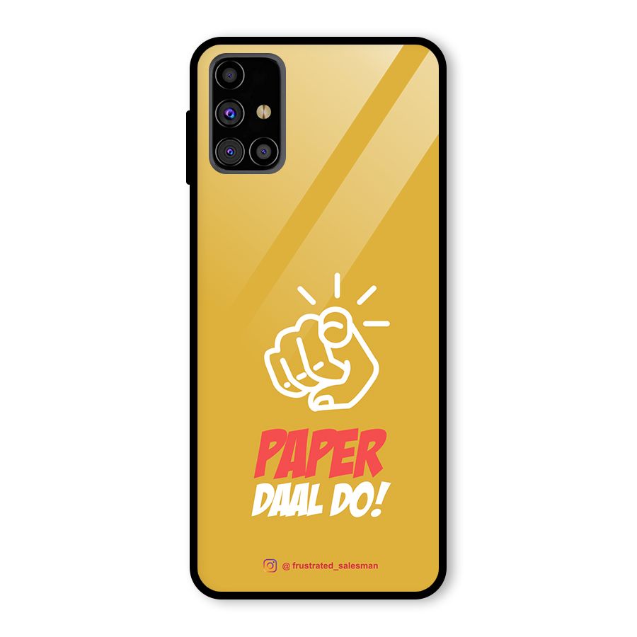 Paper Daal Do Mustard Yellow Glass Back Case for Galaxy M31s