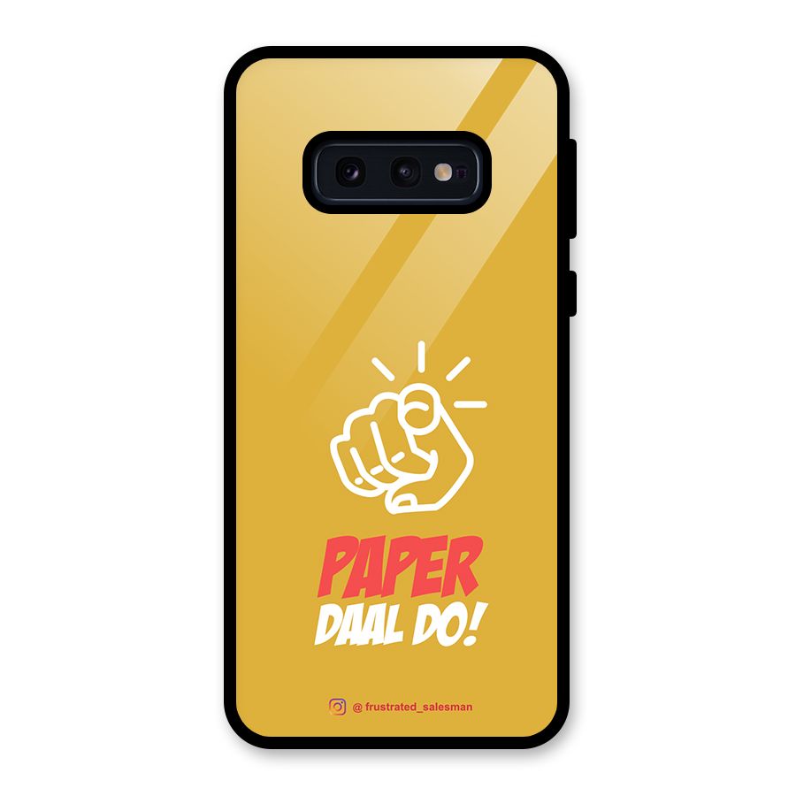 Paper Daal Do Mustard Yellow Glass Back Case for Galaxy S10e