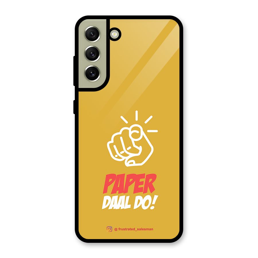 Paper Daal Do Mustard Yellow Glass Back Case for Galaxy S21 FE 5G
