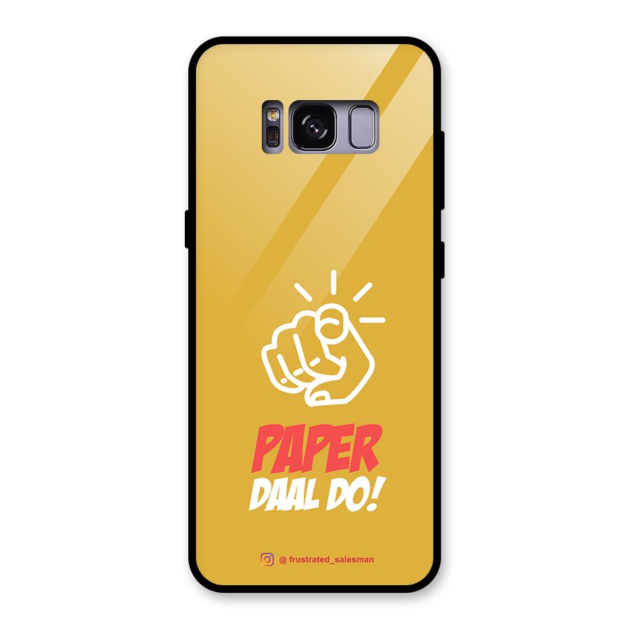 Paper Daal Do Mustard Yellow Glass Back Case for Galaxy S8