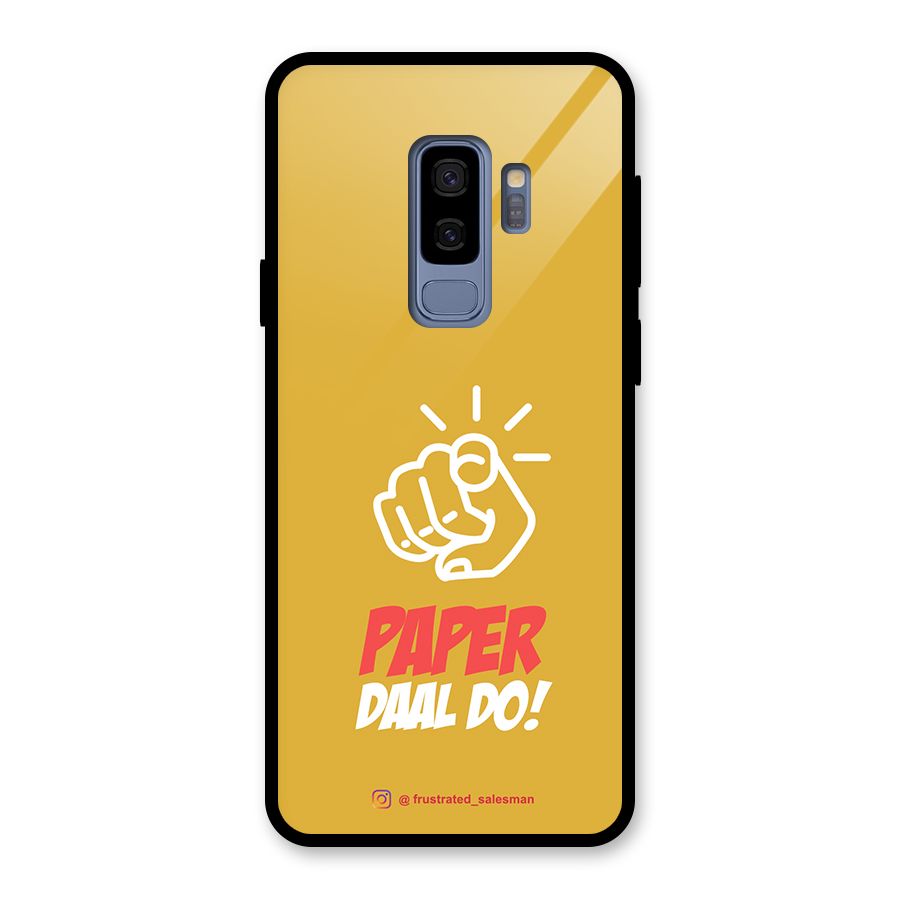 Paper Daal Do Mustard Yellow Glass Back Case for Galaxy S9 Plus