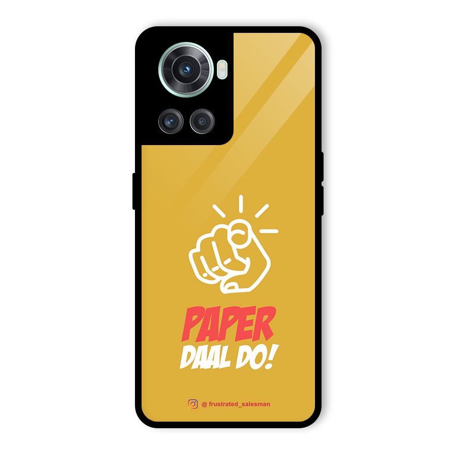 Paper Daal Do Mustard Yellow Glass Back Case for OnePlus 10R