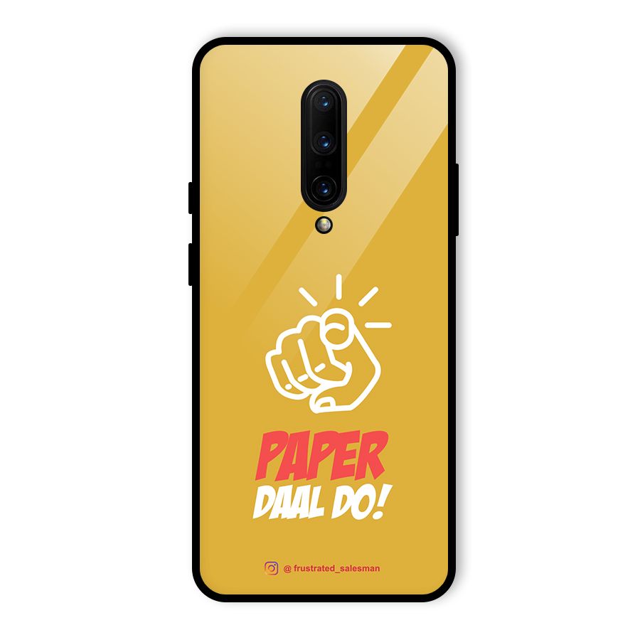 Paper Daal Do Mustard Yellow Glass Back Case for OnePlus 7 Pro