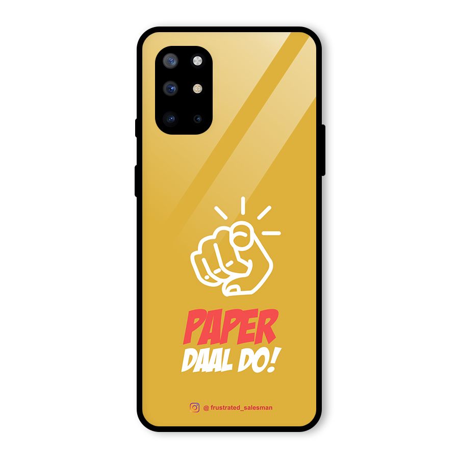 Paper Daal Do Mustard Yellow Glass Back Case for OnePlus 8T