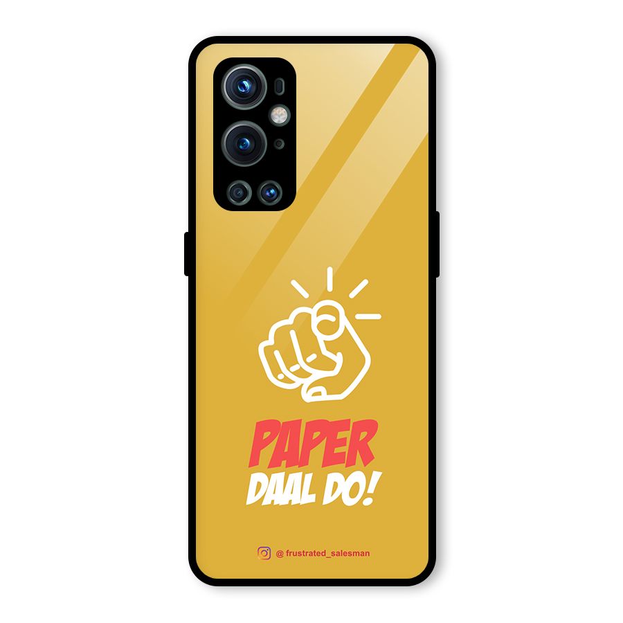 Paper Daal Do Mustard Yellow Glass Back Case for OnePlus 9 Pro