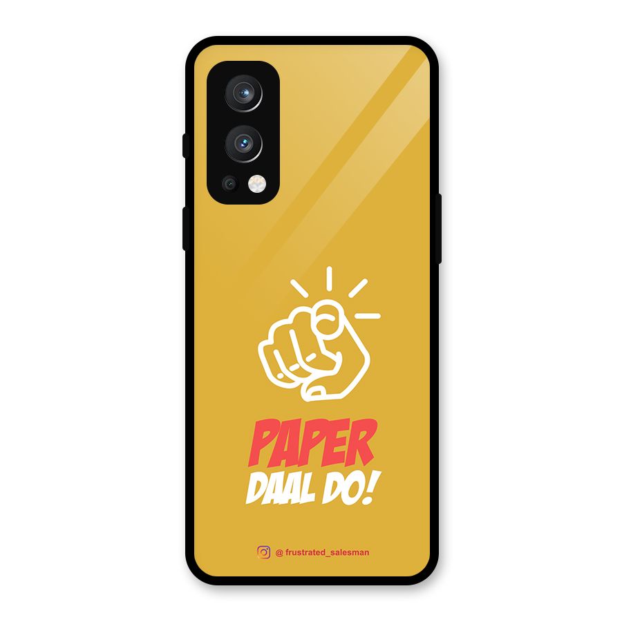 Paper Daal Do Mustard Yellow Glass Back Case for OnePlus Nord 2 5G