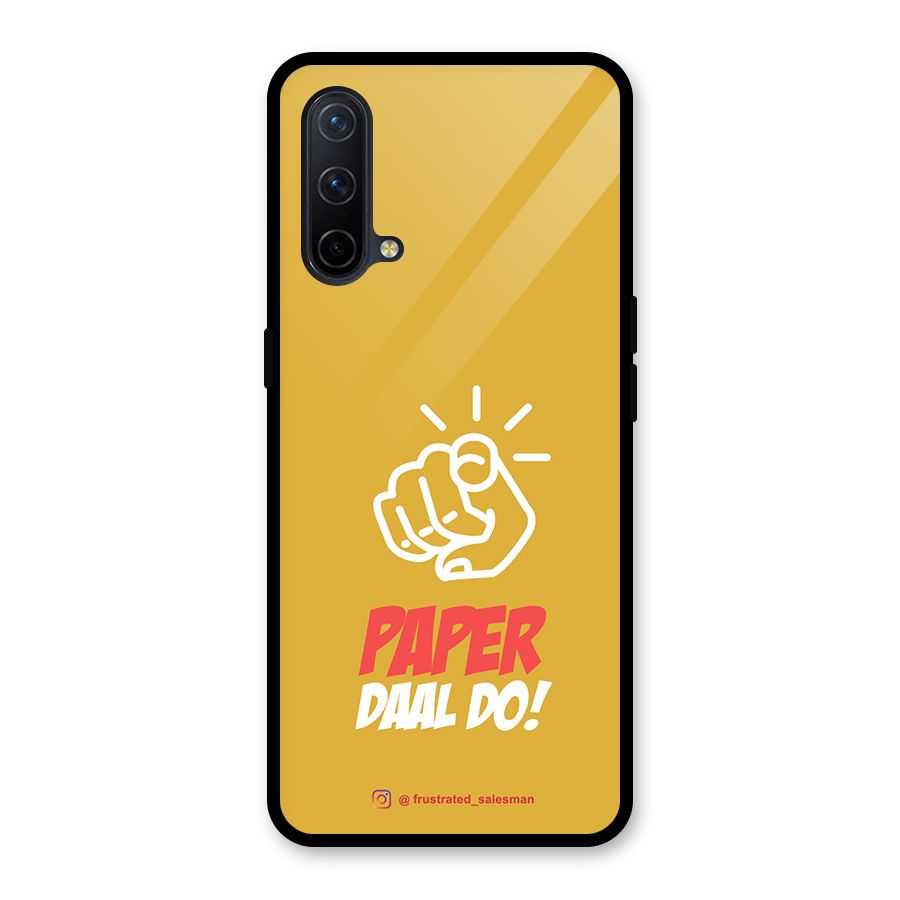 Paper Daal Do Mustard Yellow Glass Back Case for OnePlus Nord CE 5G